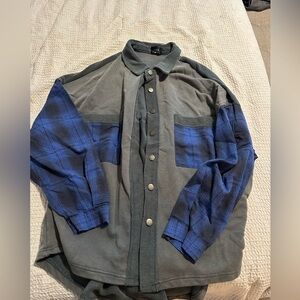 VICI multi colored/color block flannel